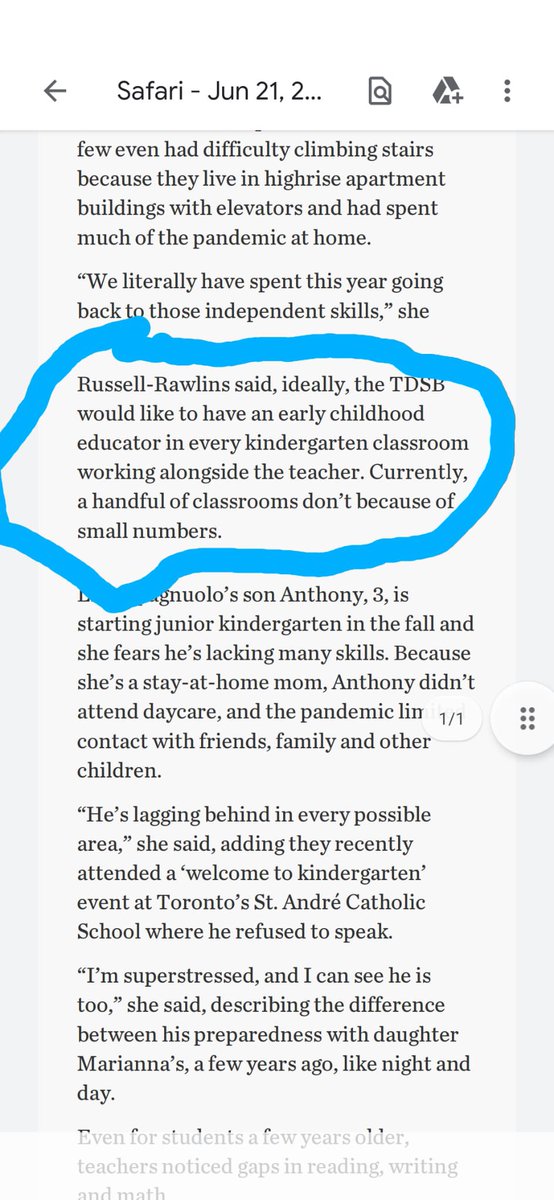With all due respect <a href="/TDSBDirector/">Stacey Zucker</a> 
I think you need to rephrase the handful piece and be honest with our communities and say 138DECE’s are being laid off.  Some classrooms will not have a DECE; and some will with 30+ children.  Disappointing!