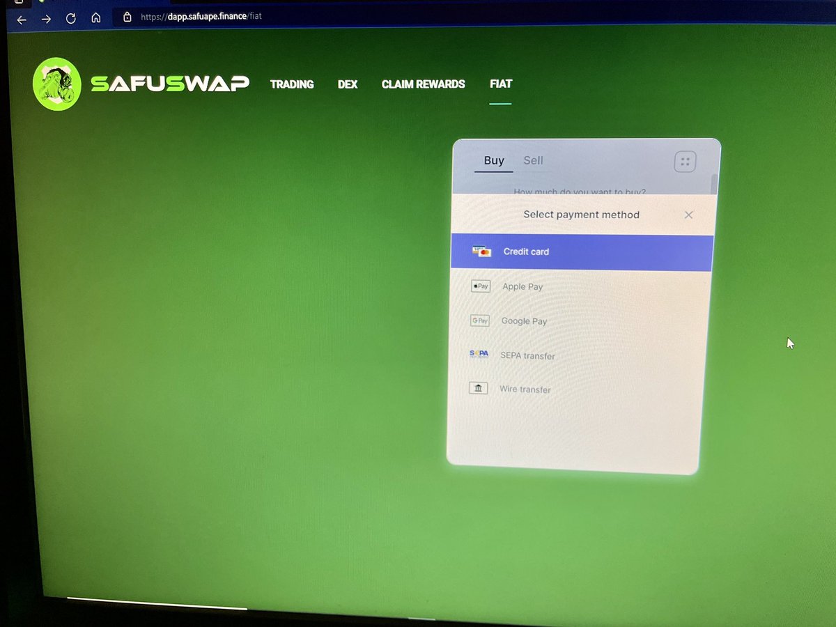 SafuSwap update!
Two more fiat options added for purchasing abilities!
Wire transfers and Sepa transfers available! So much more coming!
Spread positivity everyday and focus on those blessings!