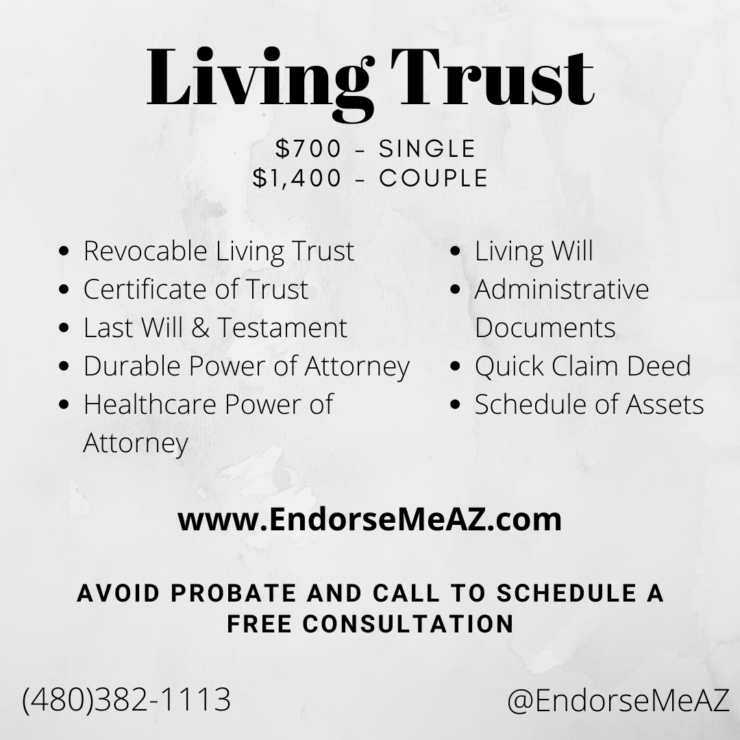 EndorseMeAZ's tweet image. #mobilenotary #legaldocumentpreparer #livingtrust #state48 #theeastvalley #beattheheat #estatedocs #estateplanning #adulting