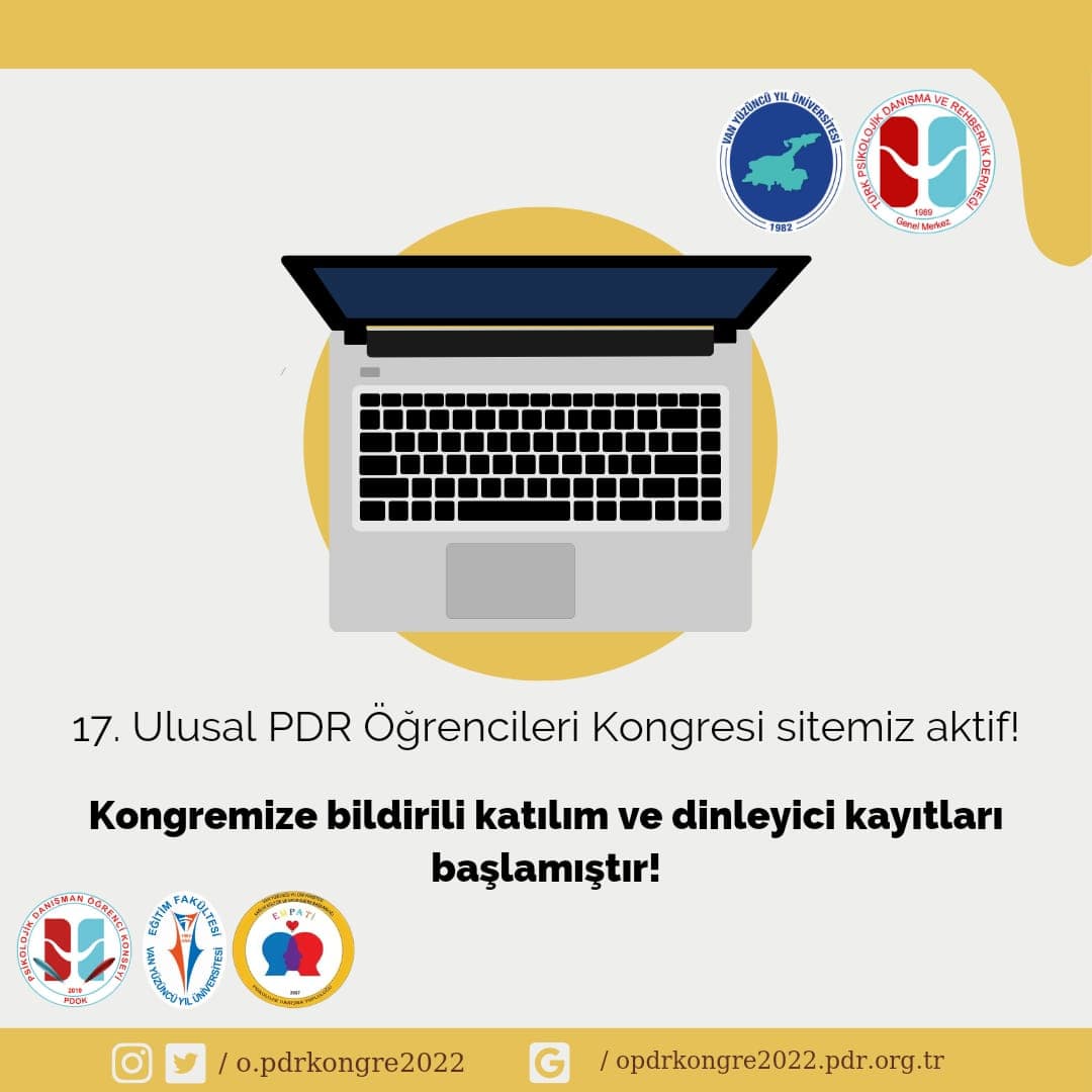Kıymetli Psikolojik Danışman Adayları, 
*17. Ulusal PDR Öğrencileri Kongresi için Kayıtlar Başlıyor!🎊

Kongre ile ilgili tüm detaylar resmi web sitesinde bulunmaktadır. Tüm sorularınızı kongremiz sosyal medya hesapları ve mail adresine ulaştırabilirsiniz.