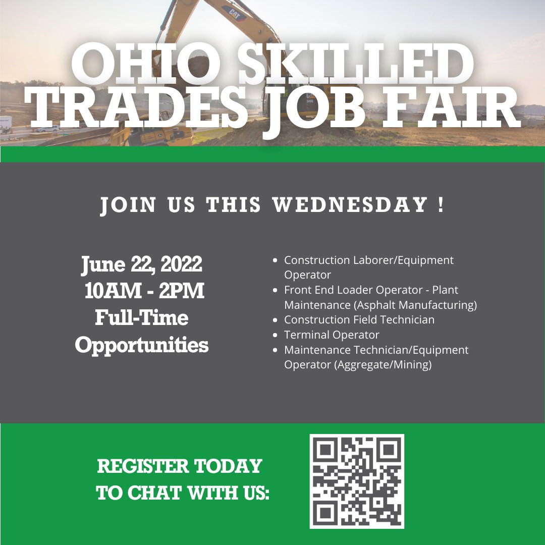 jrjnet's tweet photo. JOIN US! Tomorrow, June 22, we are attending the Ohio Virtual Skilled Trades Job Fair from 10am - 2pm. Scan the QR to register for the event today!
#ConstructionCareers #NowHiring #MACCTECH #IBuildAmericaOhio #IBuildAmericaKentucky #IBuildAmericaIndiana https://t.co/K6wToy2T36