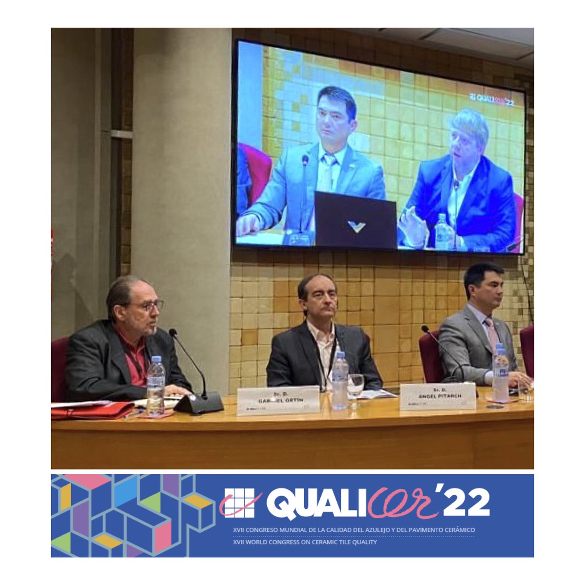MapeiSpain's tweet photo. 🔵 “Importante presencia de Mapei en QUALICER”, el foro del recubrimiento cerámico; mediante la participación de Gabriel Ortín, Director de Asistencia Técnica de #Mapei en el Comité Técnico y en la mesa de la sesión de esta mañana en la Sala 4. https://t.co/7UJYxhPC8c
