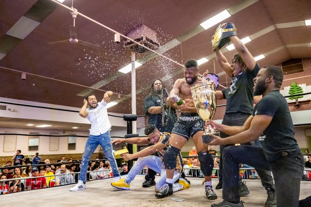 .@MUSHMASTERWINS continued his #ChampagneCampaign 🍾 this past Saturday at #MCWSummerSlamboree with a HUGE win over former #MCWRageTV Champion & #ShamrockCup☘️ winner @itsBrandonScott‼️ 📸 @TheMGCMedia