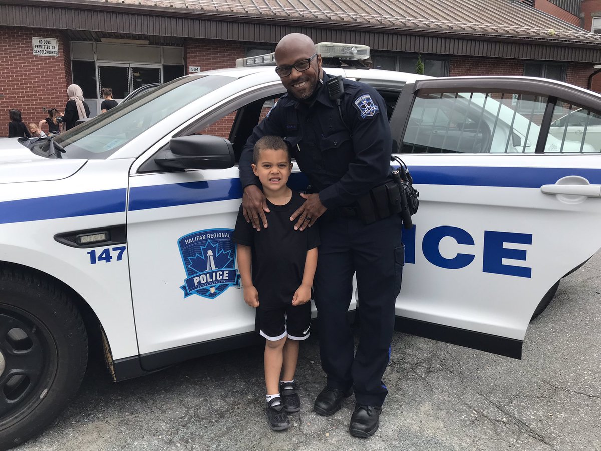 kaycee87's tweet photo. We were treated with a special surprise visitor in #nspreprimary @centralspry @HRCE_NS @nseducation to celebrate #BlackExcellenceDay A big thank you to Officer Cromwell (AKA L’s Dad) for coming to speak to us and bringing his police car! 🚓 https://t.co/iG8n3OAamF