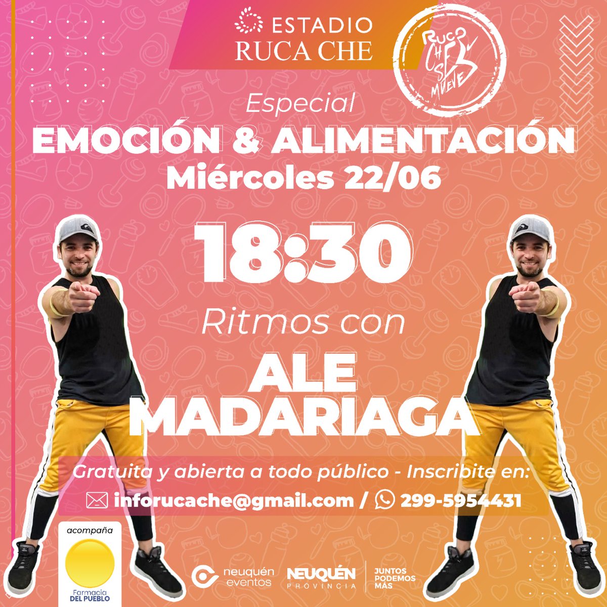 rucache's tweet photo. 📅 Mañana miércoles 22/06 a las 17:30hs ➡️Especial Emoción &amp; Alimentación.

Además no te pierdas el SORTEO presencial de
2 premios increíbles de @fciadelpueblo

¡Actividad Libre y gratuita!
 ➡️Inscribite en inforucache@gmail.com o al  2995954431
¡Te esperamos! https://t.co/ggBtYxU96N
