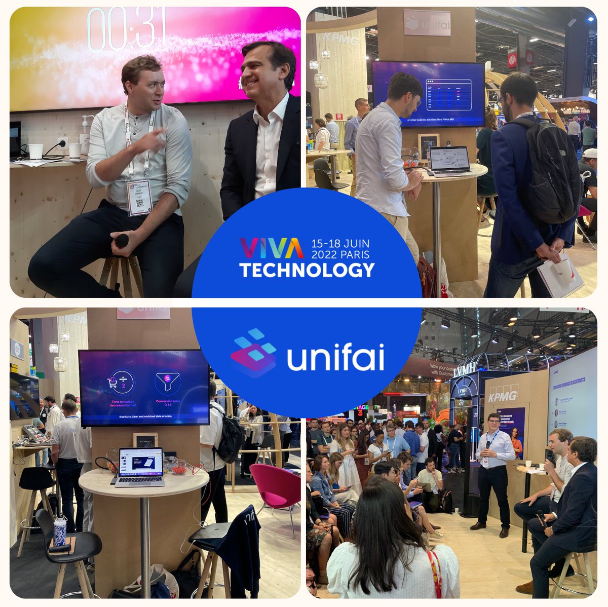 #Vivatech2022 x Unifai !

L’équipe a pu échanger avec vous autour de vos challenges de normalisation, catégorisation et d’enrichissement de vos données produits ! C’était aussi l’occasion de montrer en live la magie (l’IA) derrière Unifai 🪄

#data #products