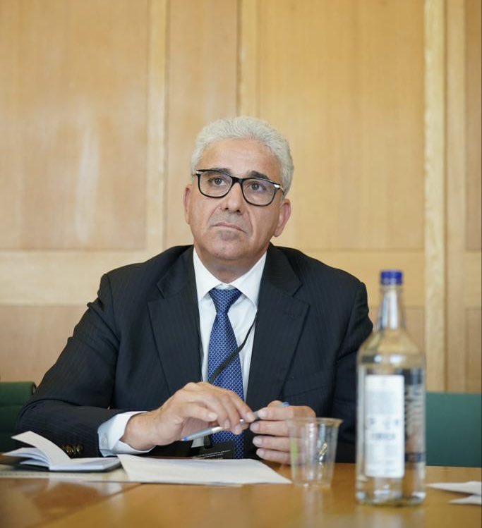 MidiaGovLibyan's tweet photo. Libyan Prime Minister @fathi_bashagha
This afternoon I had the honour of addressing the @HouseofCommons All-Party Parliamentary Group for #Libya.
We discussed my #RoadmapToRecovery, how the UK can help and how a safer Libya means a safer world.
#BashaghaRoadmap #LibyanSolution https://t.co/DRS6X1cGzQ