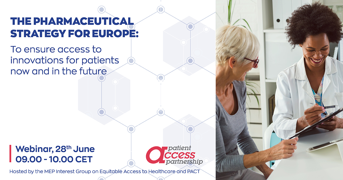 PACT_eu's tweet photo. 👉Join us next Tuesday as we discuss how the #PharmaceuticalStrategy for Europe can ensure access to innovative technologies in healthcare. 
✏️Register now: https://t.co/h86AhaZjhX 
#PACT2Act #EUnite https://t.co/c49wQXmQa8