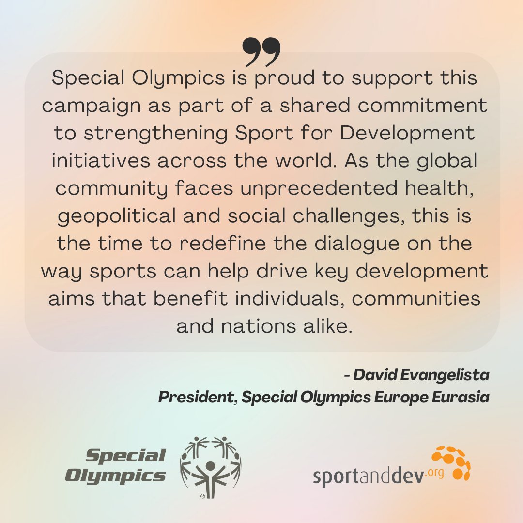 We are delighted to announce that @specialolympics has joined our campaign to reshape the future of sport and development!. 

Find out more about the campaign and how you can join👇🏽
bit.ly/3sOeEzz