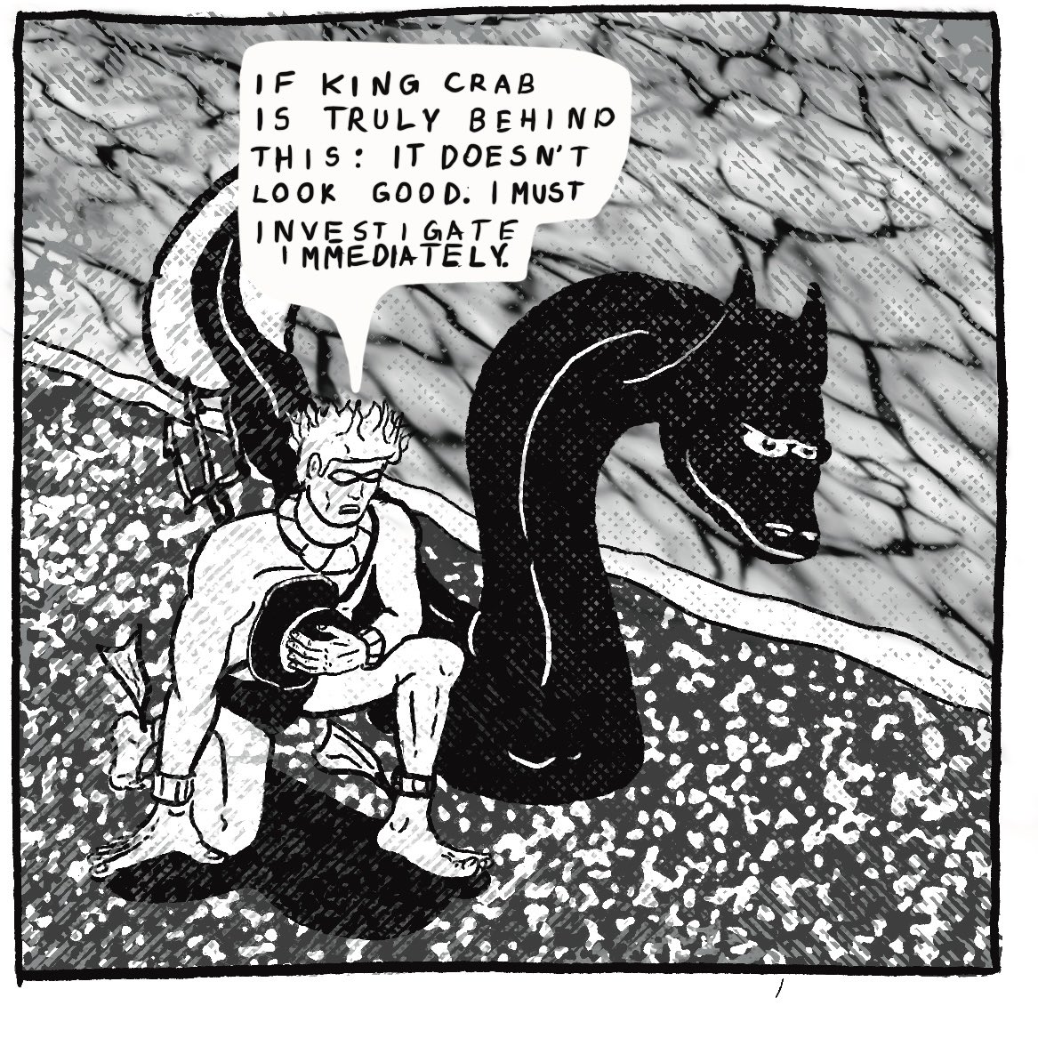 EddieMcstriplin's tweet photo. Iron Whaler Week 2- Tuesday
#crowdfundedfilm #freecomic #newcomic #newcomicbookday #dailystrip #dailycomic #dailystripcomic #newspapercomics #blackandwhitecomics #outlawcomics #comix #makemorecomics #makemorecomix #willeisner #thespirit #flashgordon #stevecanyon #sincity https://t.co/fBUcaUT4ig