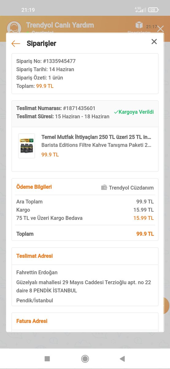 SeremTour's tweet photo. @demetmutluty 
Bin bir emekle kurduğu nuz Trendyol için,
Trendyol yakışmadı
14 Haziran da filtre kahve siparişi veriyorum bu gün 21 Haziran ürünüm gelmedi sorguladığımda ücret iadesi yapıyorsunuz aynı ürünü tekrar sipariş versem %50 zamlı olmadı şimdi 
@Trendyol @demetmutluty https://t.co/E5eILYEVXk