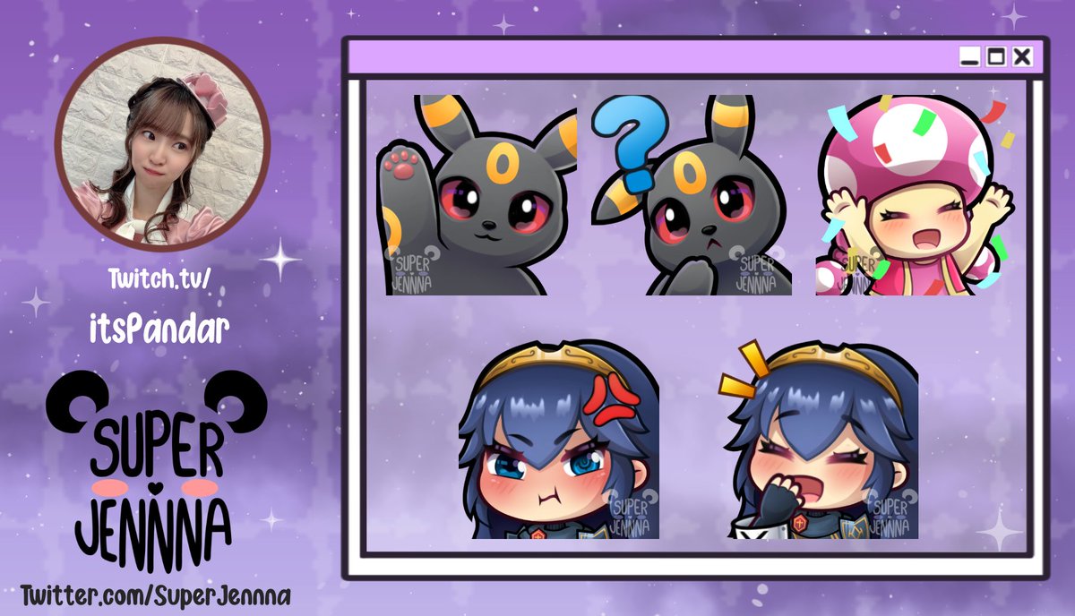 I made a set of cute emotes for <a href="/darkpandar/">pandar</a>! Am still doing my best and working hard💜