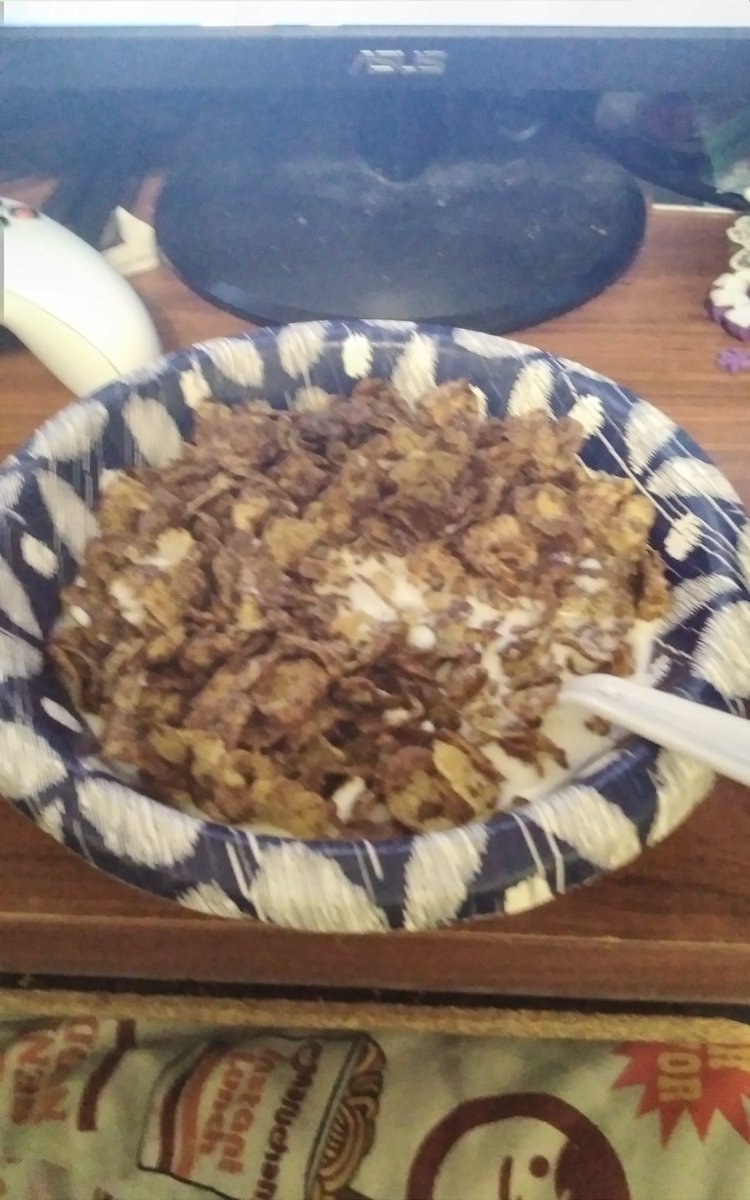 Also it's like 12:30 pm almost. Is it weird I'm only just now having cereal?