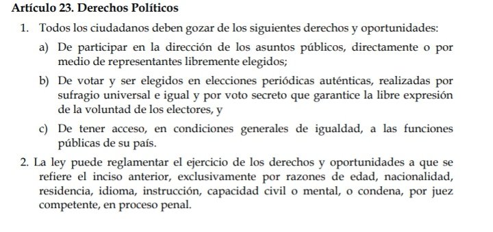 ELMISMOKUFO's tweet image. No se partiendo que viola el Pacto de DDHH de san José de Costa Rica art. 23. En tema de derechos civiles....
