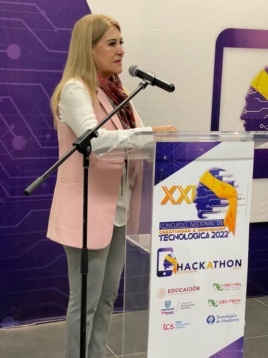 ccecyte's tweet photo. Dio inicio la etapa final, con la "Ceremonia de inauguración de Hackathon de los CECyTEs 2022". Nuestro mayor deseo de éxito para los once estados finalistas! #OrgullosamenteCECyTEs #innovacion #creatividad #tecnologia #Hackathon2022 @ccecyte @cecytechihuahua https://t.co/A9dxYKEzqx