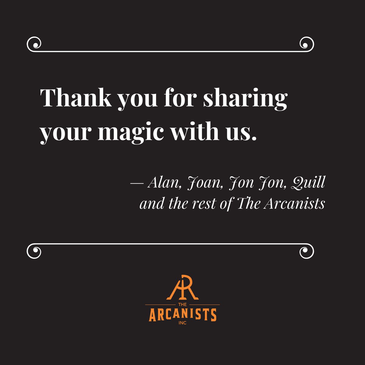 arcanistslab's tweet photo. Two important announcements from The Arcanists. https://t.co/98WLWZQoau