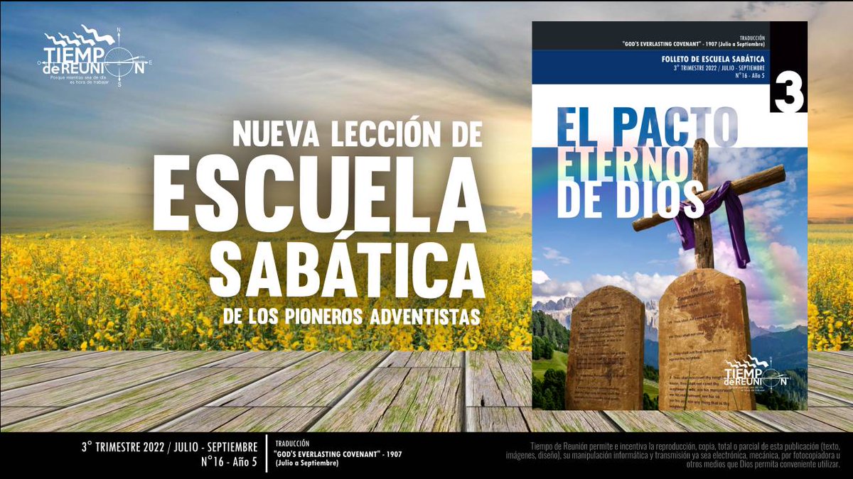 PresenteVerdad's tweet photo. 🆕 [El Pacto Eterno de Dios - [3º Trimestre - 2022]] - 📲 Enlace: https://t.co/Wg0EKYfkH5 https://t.co/8np5j1bChs