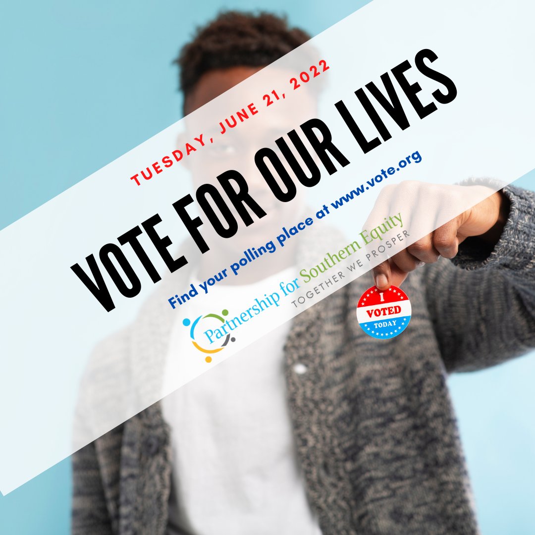 PSEquityMatters's tweet photo. It's Primary Election Day across the American South!
Polls are open until 7 PM. If you're in line before 7 PM. your vote must be counted. Confirm your ballot and polling place at https://t.co/yRd1uWWE1j!
#Vote for our future. #VoteForEquity https://t.co/2hbjA9qscN