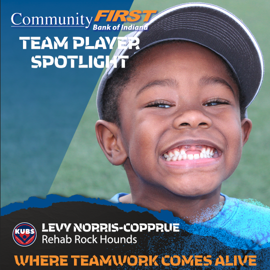 Bullpenevents's tweet photo. It's that time once again for a @CFBindiana #TeamPlayerSpotlight! This week we've got 7-year-old Levy Norris-Copprue of the Rehab Rock Hounds in @KUBSKokomo! This guy sure has an eye for the camera and a contagious and energetic smile that can make anyone's day! @KokomoChampPark https://t.co/s5Oscbw6vf