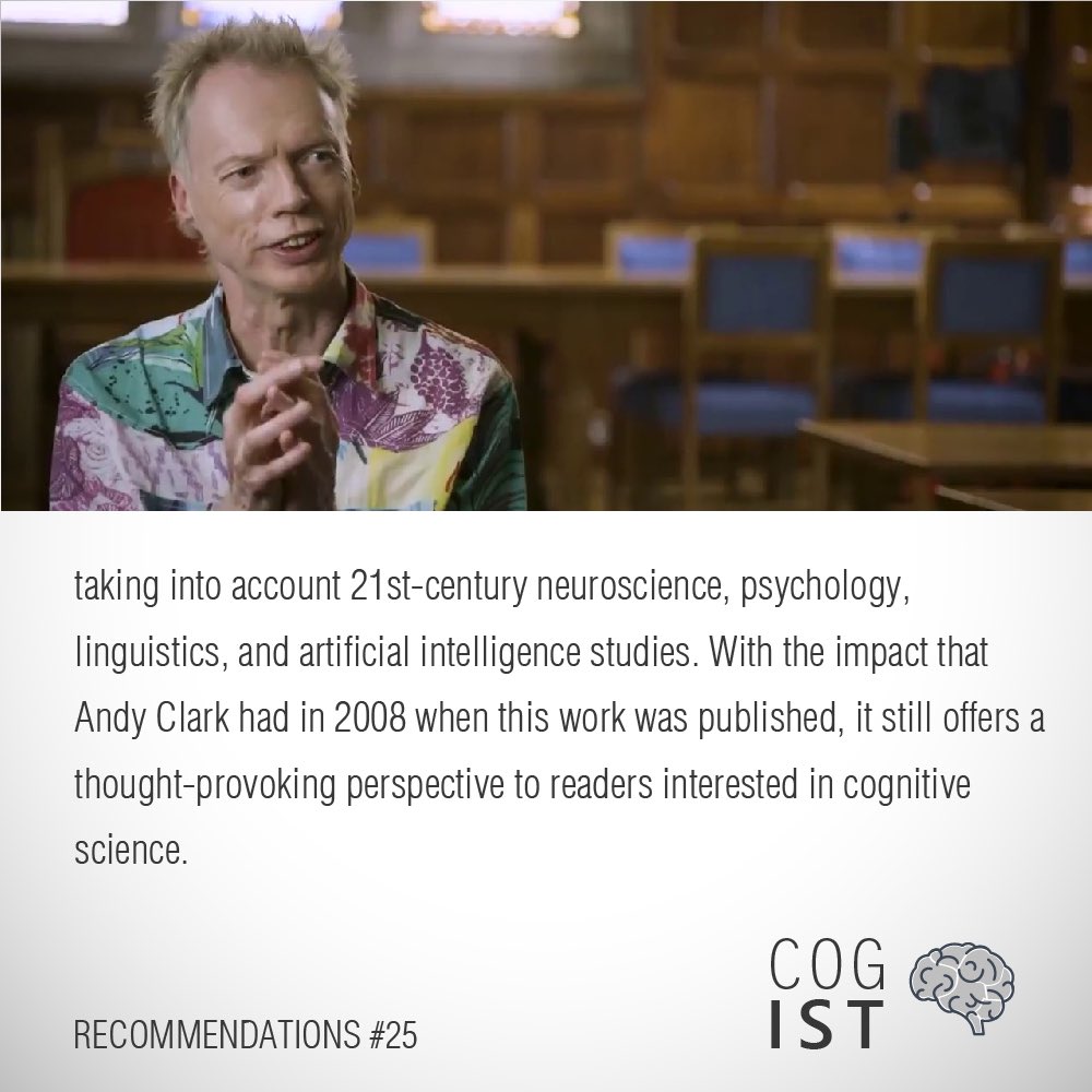 cog_ist's tweet photo. “The book insists on the concept of an expanded and embodied mind rather than a mind attached to the brain, taking into account 21-st century neuroscience, psychology, linguistics, and AI studies.”

For all👇

#cogist #cogistrecommendations #andyclark #supersizingthemind https://t.co/FTII93V971