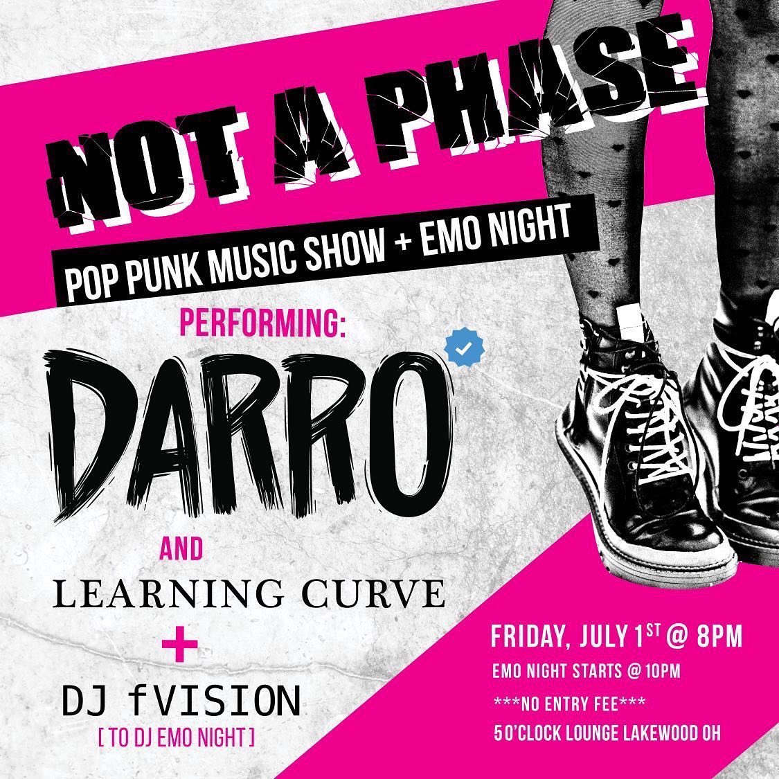 learningcurveoh's tweet photo. New gig w/ @Darro_Music at @5oclocklounge followed by emo night with Dj fVISION July 1st! Tickets are FREE and you can grab them below ⬇️

🎟: https://t.co/YVh8oehHkn

📸: @samskapin https://t.co/Ax0L4jDGmr