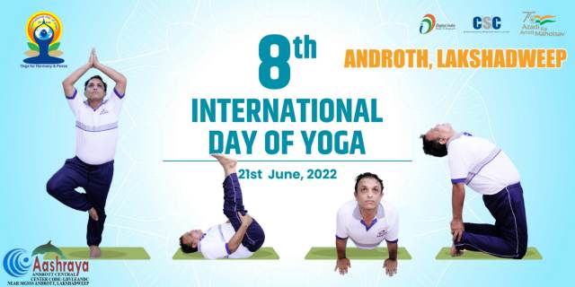 CSCandroth_Kara's tweet photo. MY YOGA DAY 2022
CSC LAKSHADWEEP ANDROTH
@moayush @CSCegov_ @CSCSPV_Health #YogaForHumanity #AzadiKaAmritMahotsav #MyYogaMyPose #CSCIDY2022 https://t.co/fGreJ6uRUK