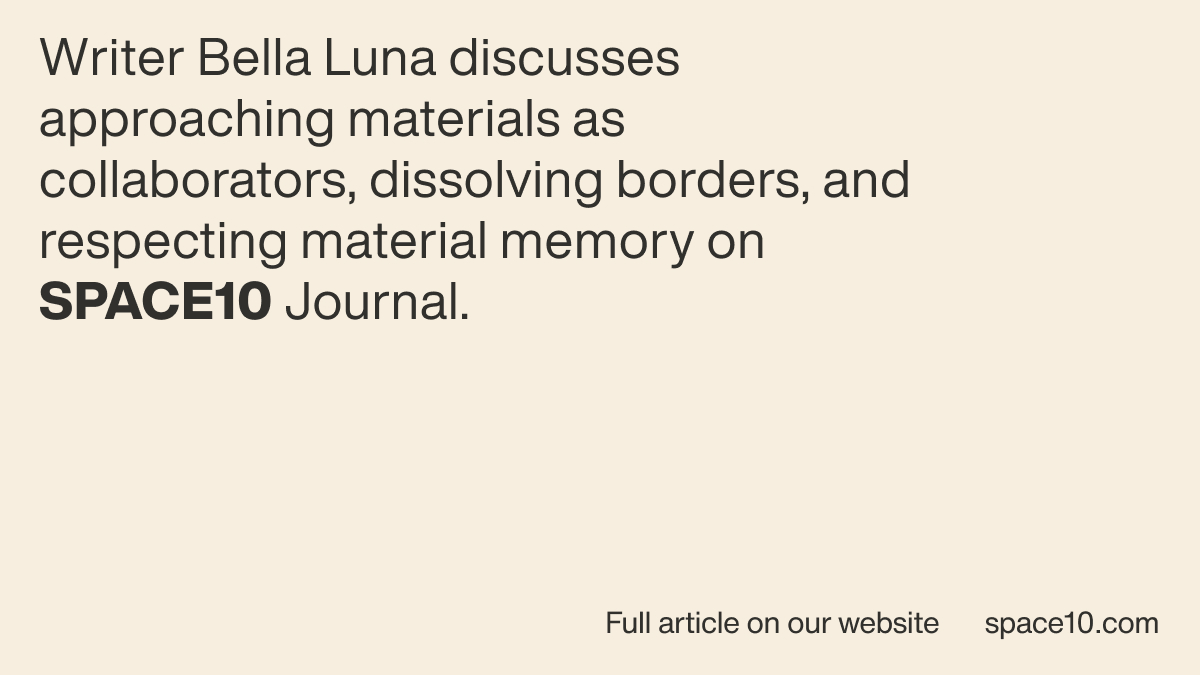 space10_journal's tweet photo. What are the opportunities for material design to weave in ancestral knowledge, improve people-planet relationships, and enable a shift beyond human-centered design?

Keep reading: https://t.co/mUHE9c07zh

#SPACE10 #biomaterials @ThePlaylust https://t.co/mu02V6RGNh