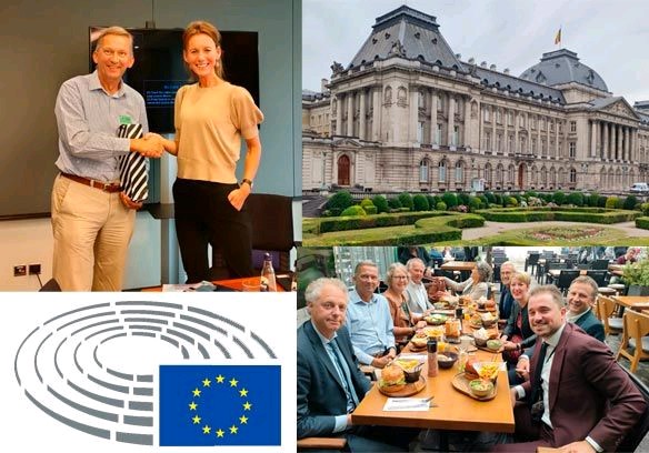 NVB-bestuur brengt een bezoek aan Brussel - Europees Parlement, waar gesproken is met <a href="/C_Nagtegaal/">Caroline Nagtegaal</a> en @Tfiorito86 van <a href="/EFIPSecretariat/">EFIPSecretariat</a>  over walstroom , TEN-T, AFIR, ETD en kansen en uitdagingen voor de #binnenhavens. Een hele intessante dag! #nvb #europa #internationaal