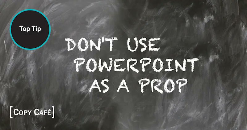 Copy_Cafe's tweet photo. Please don’t use your slide deck as a crutch – it’s soooo dull! If you’re planning a forthcoming presentation, try applying some or all of the pointers in this week’s Top Tip: https://t.co/8zo6l0KxgS
#SmallBusiness #Copywriting #Consultants https://t.co/Dm93UzPZSp