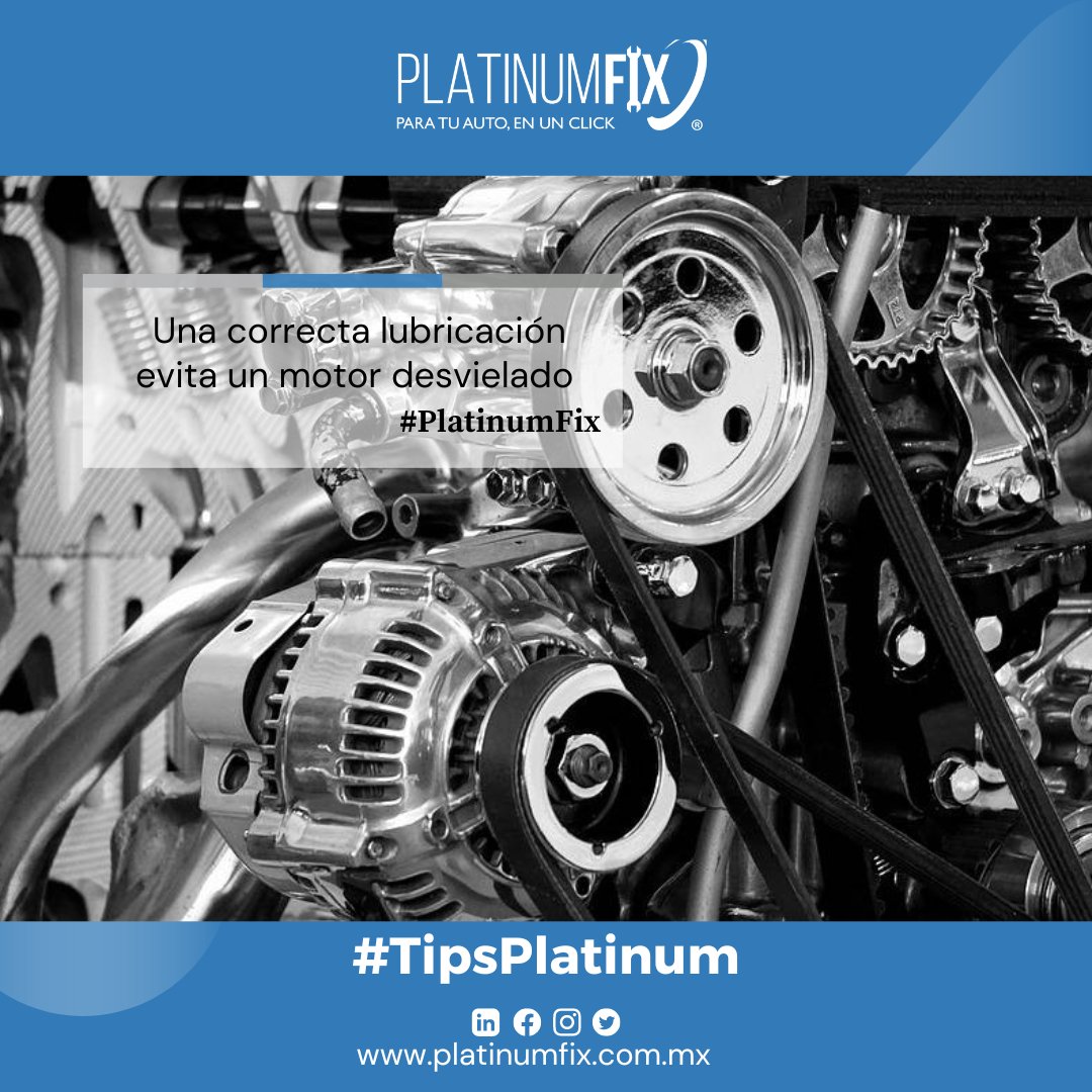 Platinum_fix's tweet photo. #TipsPlatinum
Una correcta lubricación evita un motor desvielado, y cuando el auto no recibe aceite de buena calidad o deja de recibirlo, entonces se rompen las bielas, provocando altas temperaturas.
#PlatinumFix forma parte de #GrupoPlatinum | Para tu auto en un click https://t.co/sazX5ANEti
