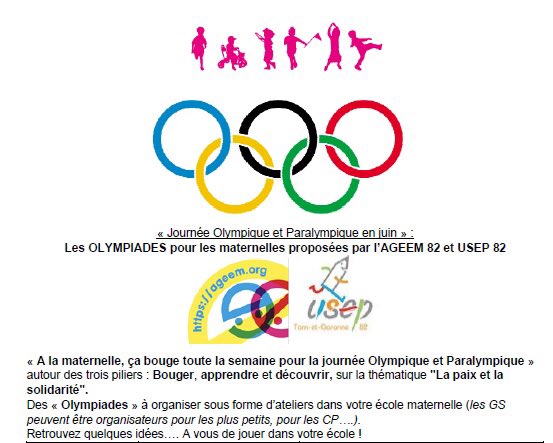 A la #maternelle ça bouge pour la #journeeolympique2022, des  Olympiades proposées par <a href="/usep_82/">USEP82</a> #ageem 82!! A vos baskets! <a href="/AgeemAcTlse/">AGEEM ac Toulouse</a>  <a href="/AGEEM_National/">AGEEM National</a> <a href="/CrusepO/">CRUSEP Occitanie</a> <a href="/EpsToulouse/">EPS Académie Toulouse</a> <a href="/G24Toulouse/">G24 Toulouse</a> <a href="/usepnationale/">USEP nationale</a> <a href="/DSDEN82/">DSDEN 82</a>