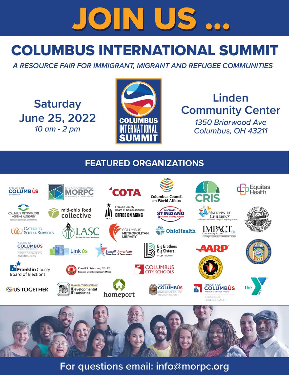 On Saturday, June 25, there is a resource fair for immigrant, migrant, and refugee communities! The Columbus International Summit runs from 10am-2pm at the Linden Community Center. Topics include transportation, education, health, and housing. Join us!