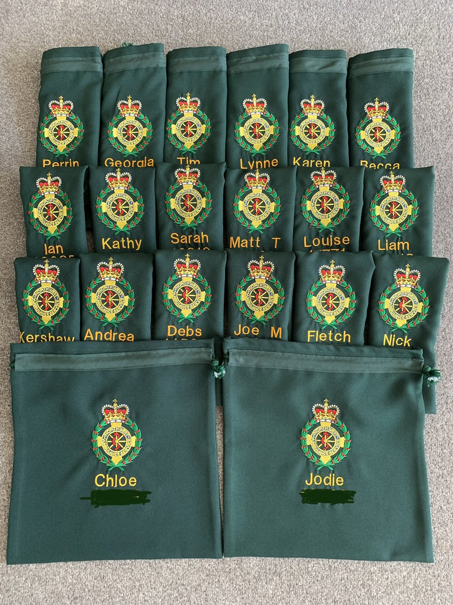 RuthHallBond's tweet photo. The Rochdale group are going to look very smart and organised with their helmet and stethoscope bags! @NWAmbulance @NWAmb_Caroline @DrChrisGrant @MarkEvans1208 https://t.co/HAHZWYhN4f