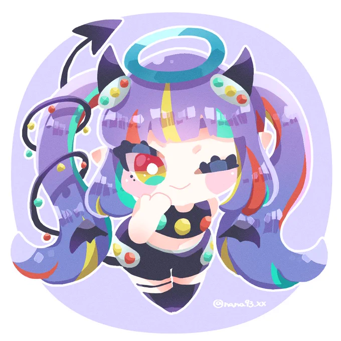 #絵文字3つもらってキャラデザする  ++ でした!!難しかったけど楽しかった～～!線ありなし差分 絵文字ありがとでした!!