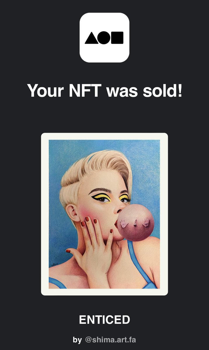 Shimaartfa's tweet photo. “ENTICED” was sold to dear @ed11t 😇
Thank you my friend❤️ 
#nftart #nftcollector #NFTCommmunity https://t.co/nhh2icboPx