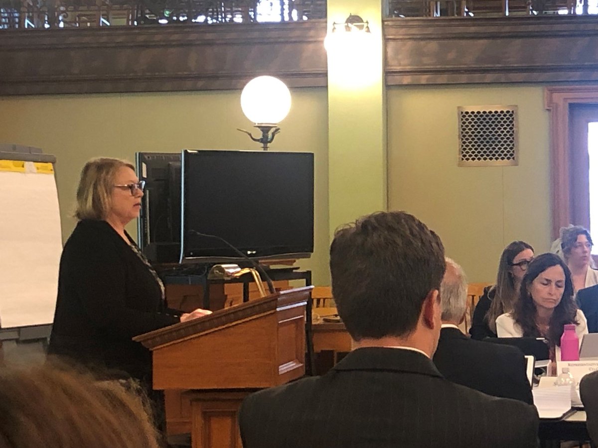 OJFSDA's tweet photo. County JFS Directors are working hard to represent their communities on Ohio's legislative committees! Recently Director Somerlot of Marion testified and Director Patton of Allen (shown with Director Damschroder) attended the committee examining publicly funded child care. https://t.co/2Xsm0DEwRV