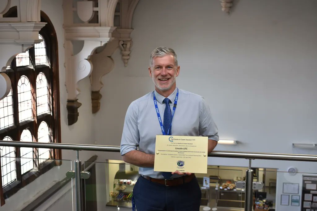 UTCLincoln's tweet photo. Lincoln UTC has been awarded a prestigious Gold Career Mark 🌟 

Read more here ➡️ https://t.co/3H8QPgx3qO https://t.co/sUZEdvKp6S