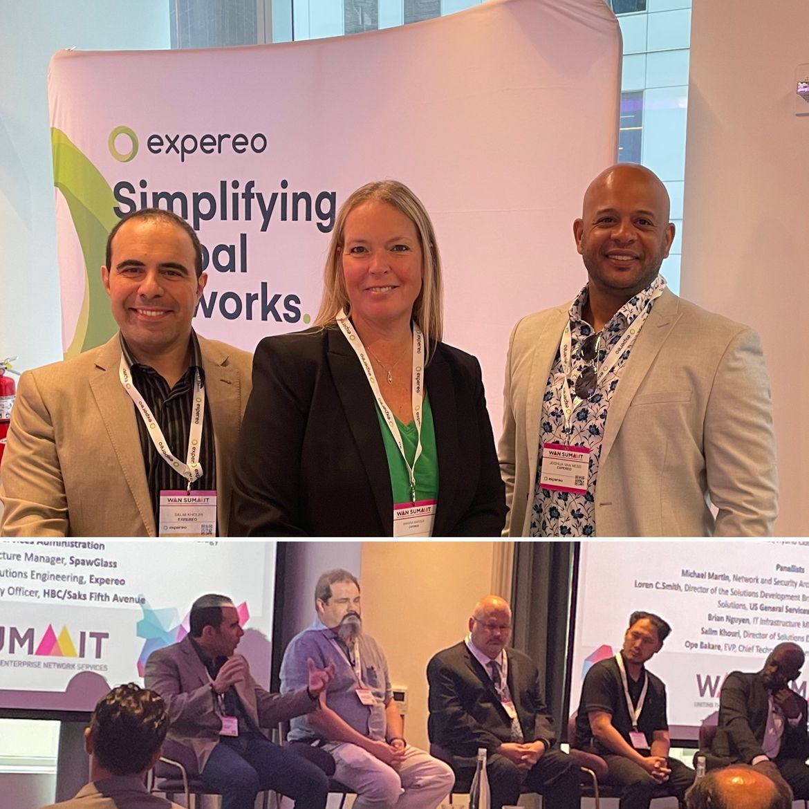 expereo's tweet photo. The Expereo team is now at #WANSummit in New York! Make sure to come by Expereo's #booth to say hello to Salim, Jennifer, and Joshua and discuss your WAN and global connectivity challenges. 👋
#wansummitNY #networking #wan #globalsponsor #expere https://t.co/lfFPnVjjm0