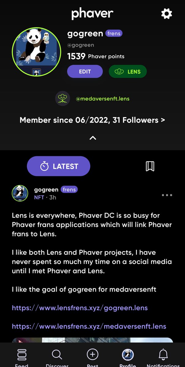JackL3333's tweet photo. Amazing Web3 social media app, Phaver interface is simple and user-friendly to post our daily thoughts, make more Phaver frans, and you even can check all your data in Lens NFT

@phaverapp #phaverfrens #Lens

https://t.co/4pGUs18znT

https://t.co/p0XLnFd3ko https://t.co/DpxbLSjULH