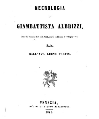 alberto_sanavia's tweet photo. #10luglio 1845, #Mirano: muore il letterato e giornalista Giambattista #Albrizzi, nato a #Venezia il #24settembre 1776. Scrisse per il giornale politico “Nuovo Postiglione” (1805) e contribuì alla compilazione dell’“Atlante storico, letterario, biografico, archeologico” (1826-40) https://t.co/5YS8ttiogi