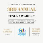 Please join us at 2:15 pm as we present the 2022 Tesla Awards in Booth 1131 at LightFair Live.
#lightingnews #lightingawards #teslaawards #providinglightingexcellence #lightfair2022 