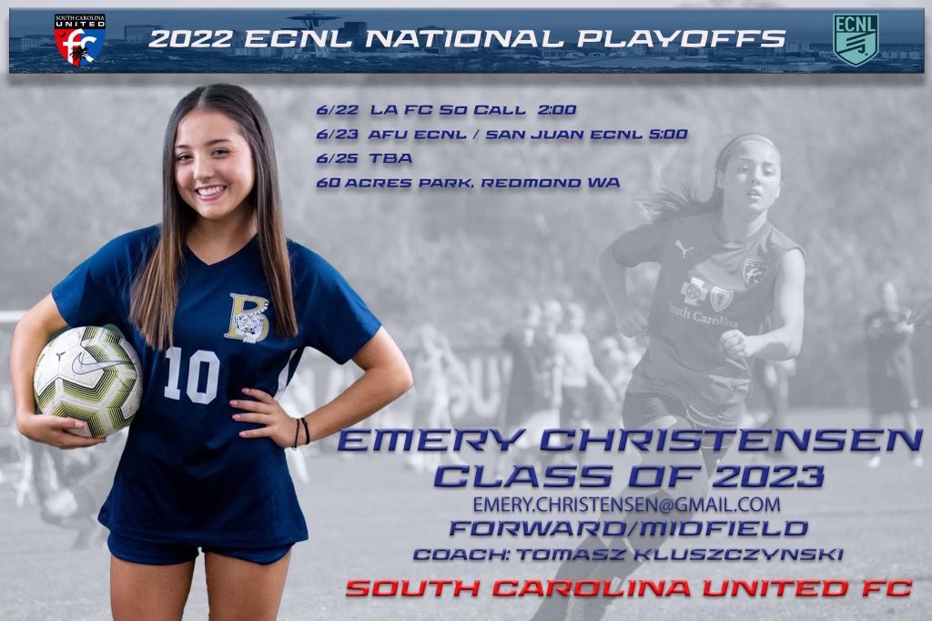 It’s #ECNLPlayoffs week!  Can’t wait to play! Here’s my current game information :) <a href="/SCUnited_FC/">SC United FC</a> <a href="/tikitakaklu/">Tomasz Kluszczynski 🇵🇱/🇺🇸</a> <a href="/ECNLgirls/">ECNL Girls</a> <a href="/byusoccer_w/">BYU Women's Soccer</a>  <a href="/USUsoccer/">USU Soccer</a> <a href="/UVUwsoc/">Utah Valley Women's Soccer</a> <a href="/UtahWSoccer/">Utah Women's Soccer</a> <a href="/SUUSoccer/">SUU Soccer</a> <a href="/UtahTech_WSOC/">Utah Tech Women's Soccer</a>