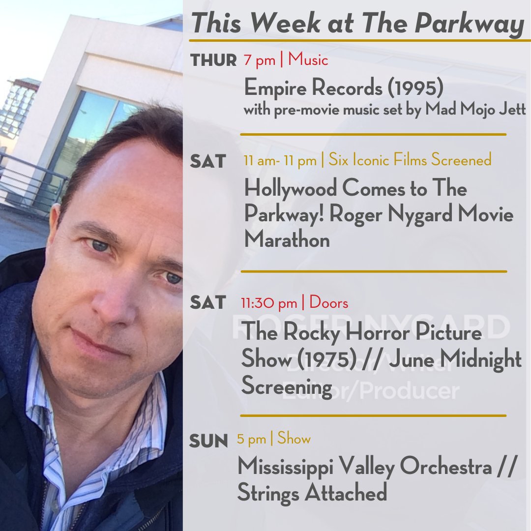 TheParkwayMPLS's tweet image. Starting Thursday night, Mad Mojo Jett kicks off a night of 90s music glory! Then join us for a weekend full of rare screenings with acclaimed director @RogerNygard and a one-of-a-kind performance experience featuring many local musicians + the Mississippi Valley Orchestra.