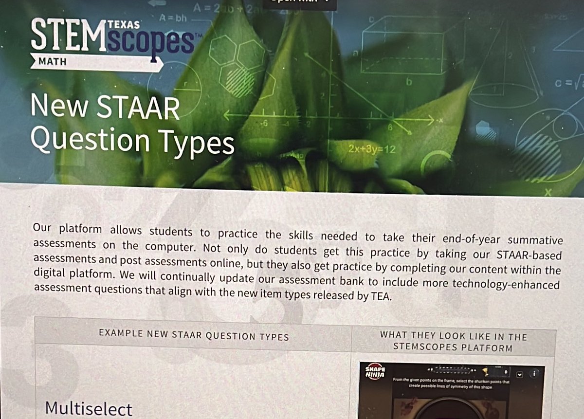 Bsanchez_BAMS's tweet image. We are setting the Stage for Math Success! Excited to explore STEMscopes Math 5E models today. Can’t wait to utilize this resource this school year. 🤩 💯🙌🏼 @STEMscopesMath #InterventionsForAll #Acceleration #5EModel #EBSupport #Manipulatives #STAAR2.0 @YsletaISD #THEDISTRICT