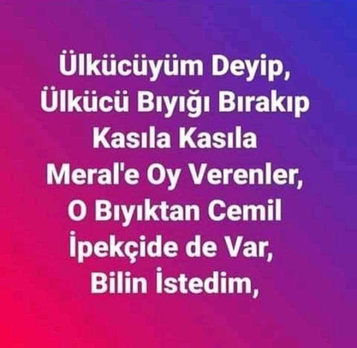 'MUHALEFETE GÜVENMİYORUM' Ülkücü görünüp türkücü lere oy verilmez hakiki ülkücü vatan evladı adam gibi adam devlet bahçeli @dbdevletbahceli hayırlı huzurlu Akşamlarınız olsun