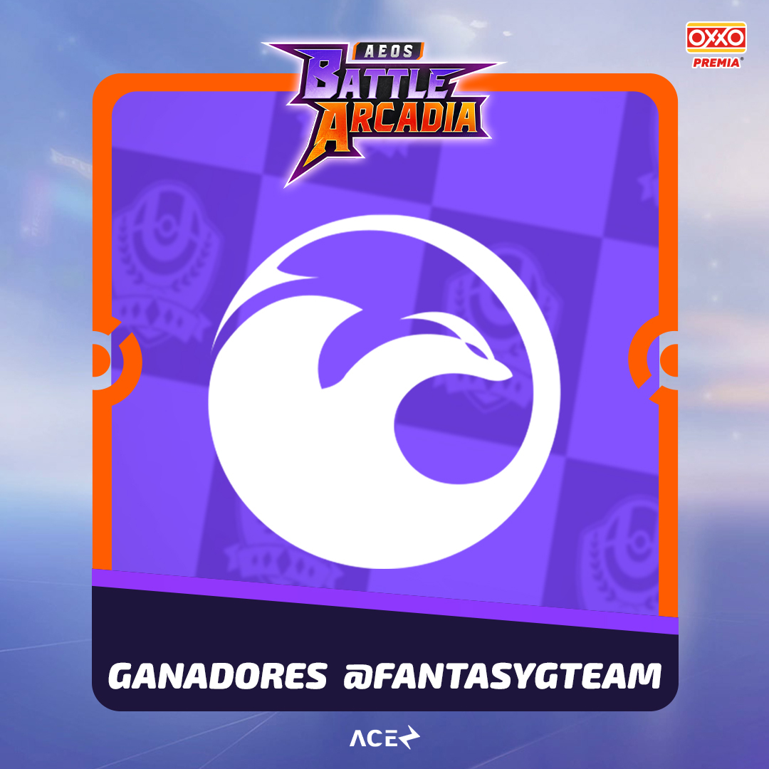 ligaaceesports's tweet photo. 🏆Muchas felicidades @FantasyGTeam ganadores de AEOS Battle Arcadia⚡️
#SomosACE #PokémonUnite #OXXOPremia #DairyQueen | @Tiendas_OXXO @dqmonterrey https://t.co/590TYj2WcM