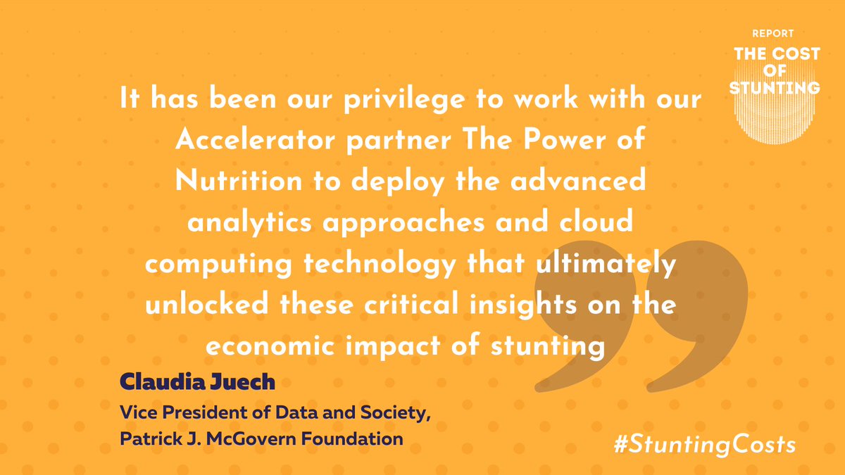 PJMFdn's tweet photo. New @FundNutrition and @ScientistModern #StuntingCosts report quantifies for the first time the staggering cost of child stunting to the private sector, further demonstrating why nutrition investment makes economic sense. w/ @cjjuech Learn More: https://t.co/zqTyS3kT9W https://t.co/QP2DNWtERa