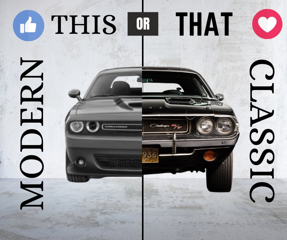 Which is better? The Modern <a href="/Dodge/">Dodge</a> Challenger or the #classic Challenger?