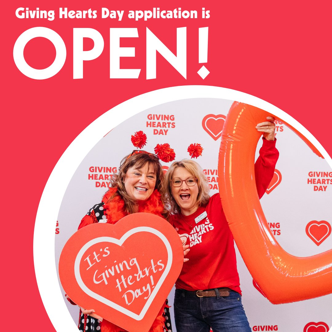 It's time! Giving Hearts Day 2023 applications are open 🎉 Get your charity into the GHD spirit TODAY ❤️ 👉 ow.ly/fCmO50JCL9A