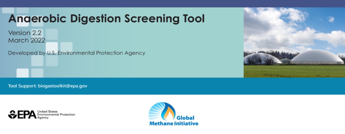 A new version of our Anaerobic Digestion (AD) Screening Tool, developed with the U.S. @EPA, is now available! We’ve also developed an updated user manual and new training video to help you make the most of the tool. ow.ly/r3G050JoqPB #anaerobicdigestion